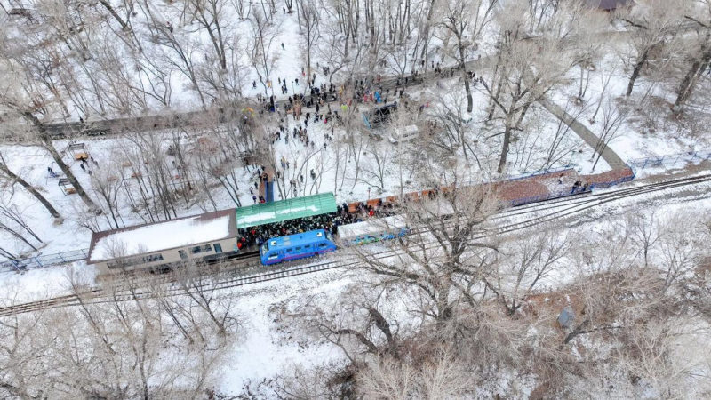 Детскую железную дорогу торжественно открыли в Семее
